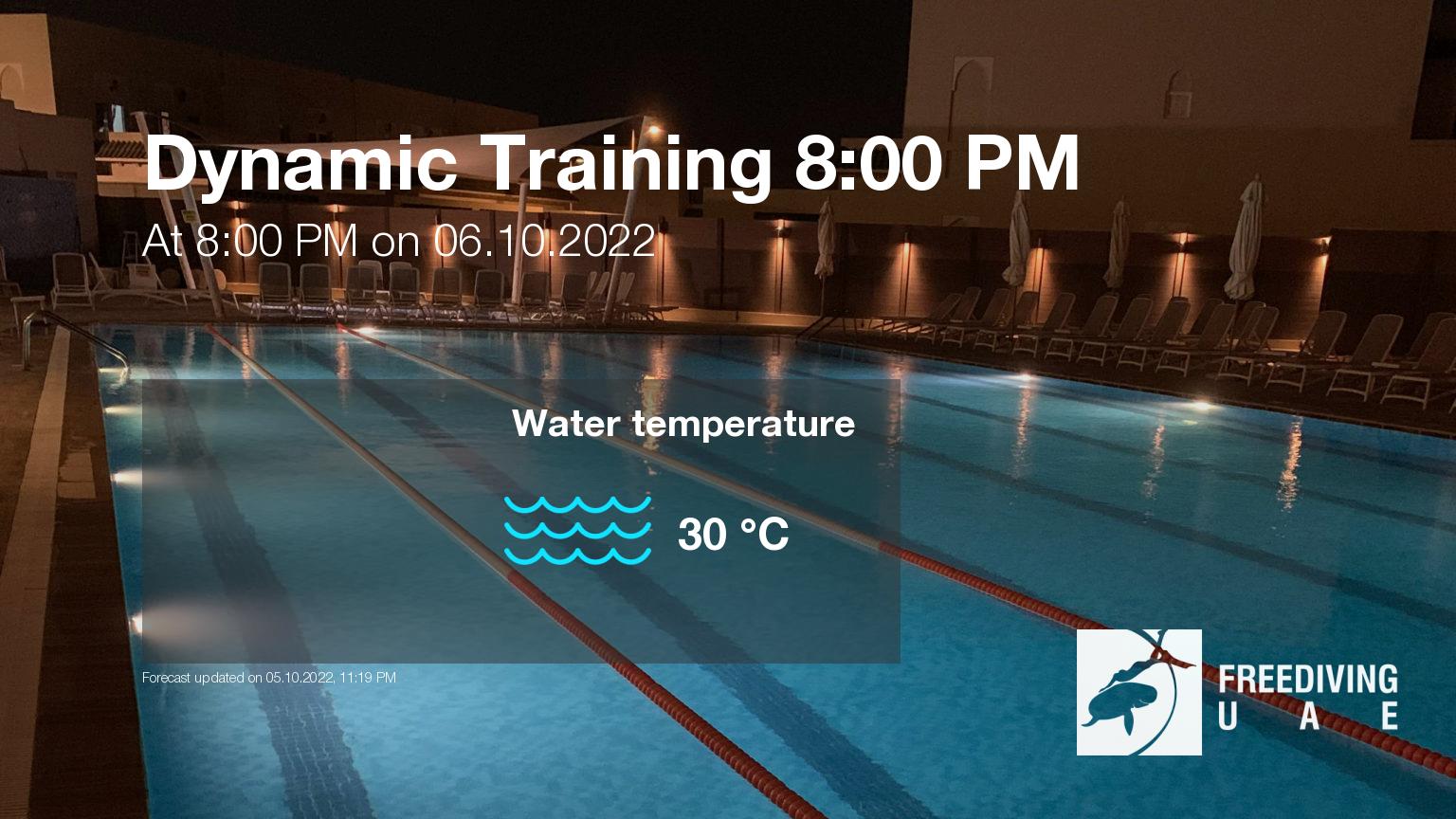 Expected weather during Dynamic Training 8:00 PM on Thu, Oct 6, at 8:00 PM