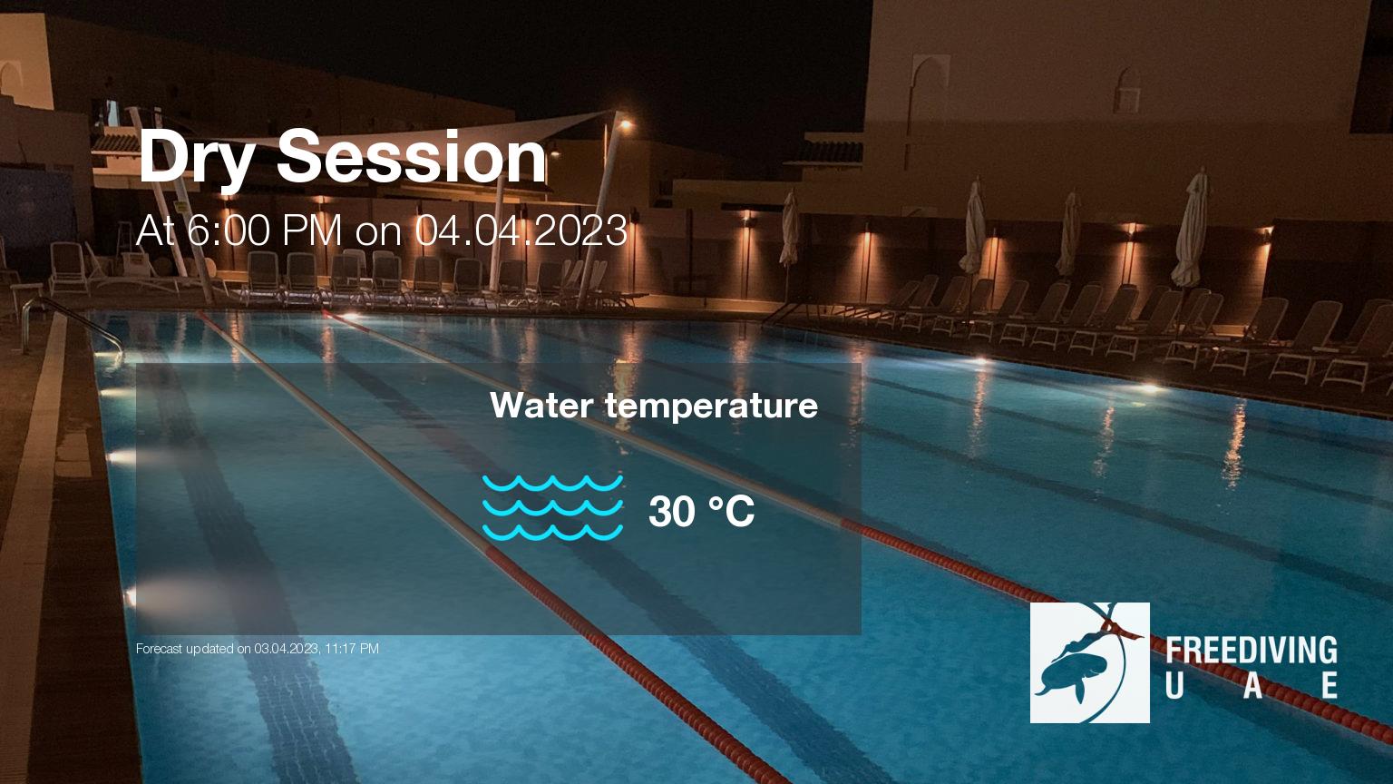Expected weather during Dry Session on Tue, Apr 4, at 6:00 PM
